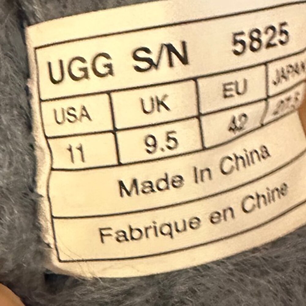 UGG Classic Short 5825 Blue Suede Round Toe Pull On Snow Boots Women Sz 11 - Picture 15 of 16